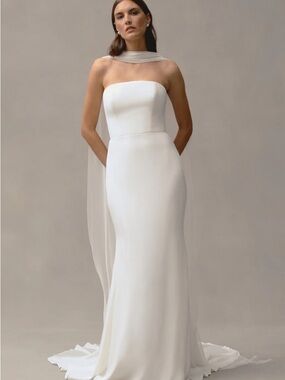 Alexandra Grecco bridal sheer fine tulle Neck Scarf never worn